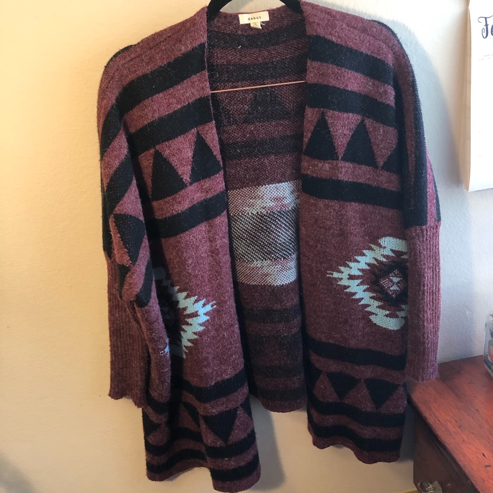 Tribal print cardigan